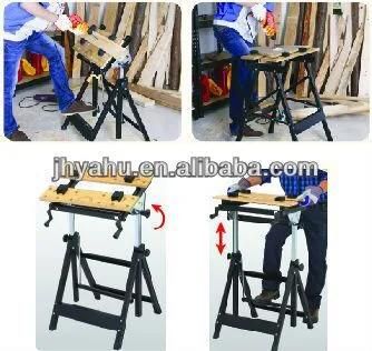 Adjustable Worktable Foldable Wooden Workbench for Woodworking (YH-WB001)