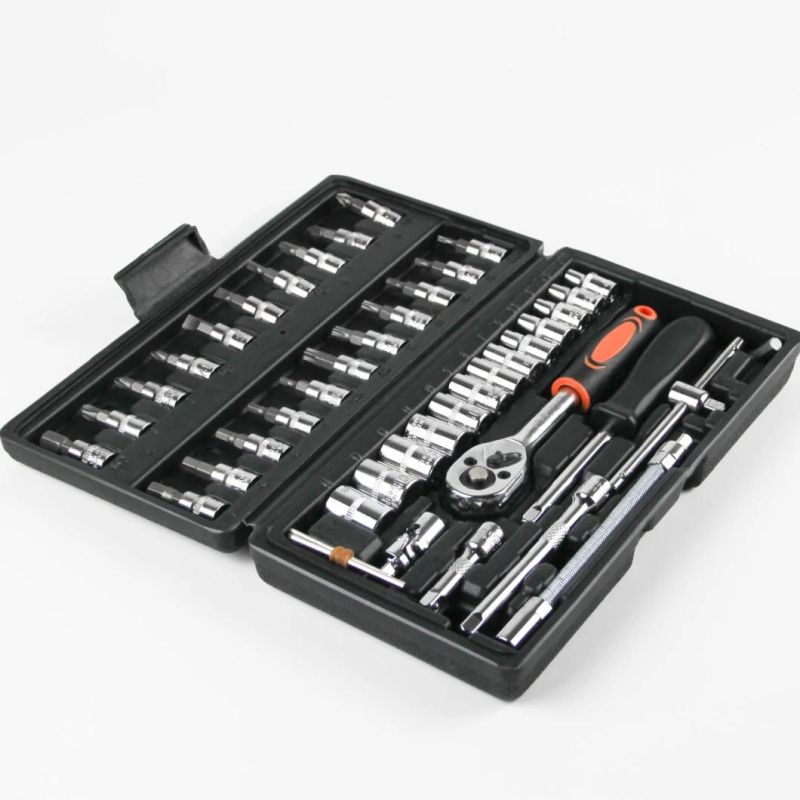 46PCS Combination Wrench Socket Hand Tools Repair Tools Set