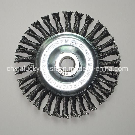 4inch Steel Wire Knotted Wheel Brush with M14X2 (YY-641)