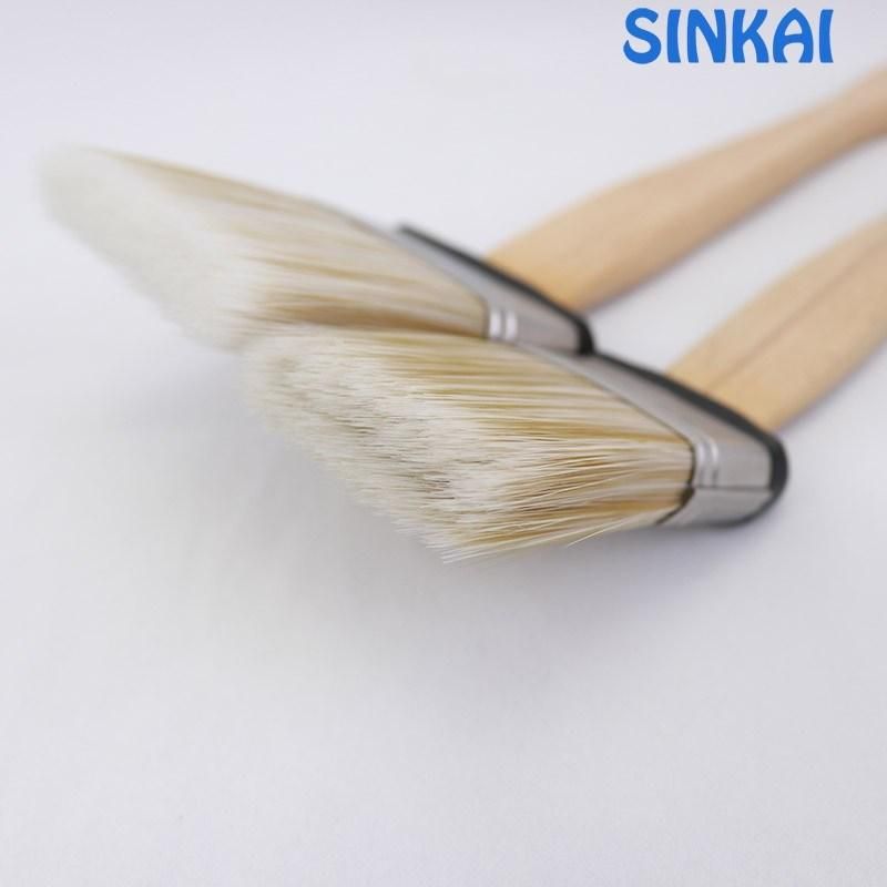 Pure Bristle Paint Brush, Paint Brush Long Handles, Radiator Brush with Wooden Handle