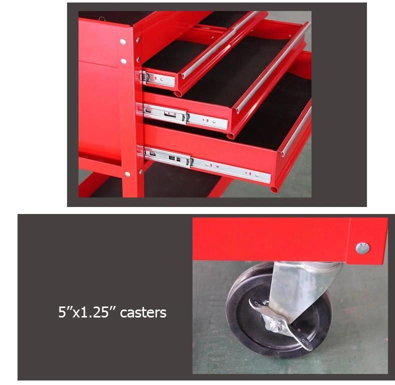 Repair Tool Car Auto Storage Rack Self-Locking Drawer Cabinet Truck with Small Trolley