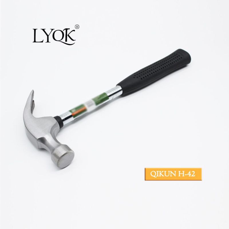 H-42 Construction Hardware Hand Tools Plastic Coated Wooden Handle German Type Claw Hammer