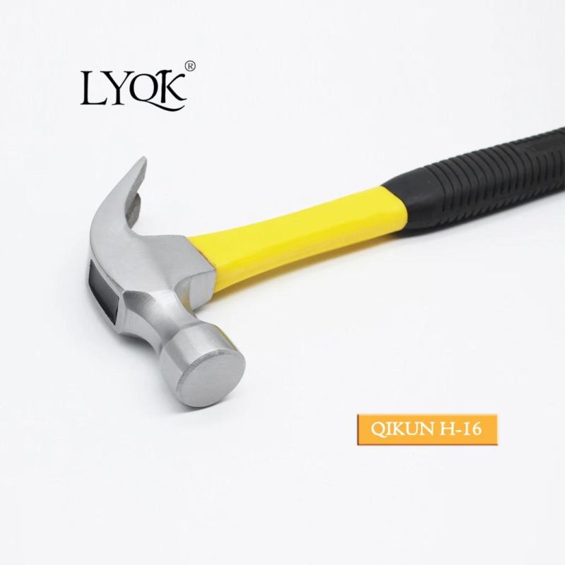 H-14 Construction Hardware Hand Tools Plastic Coating Handle German Type Claw Hammer