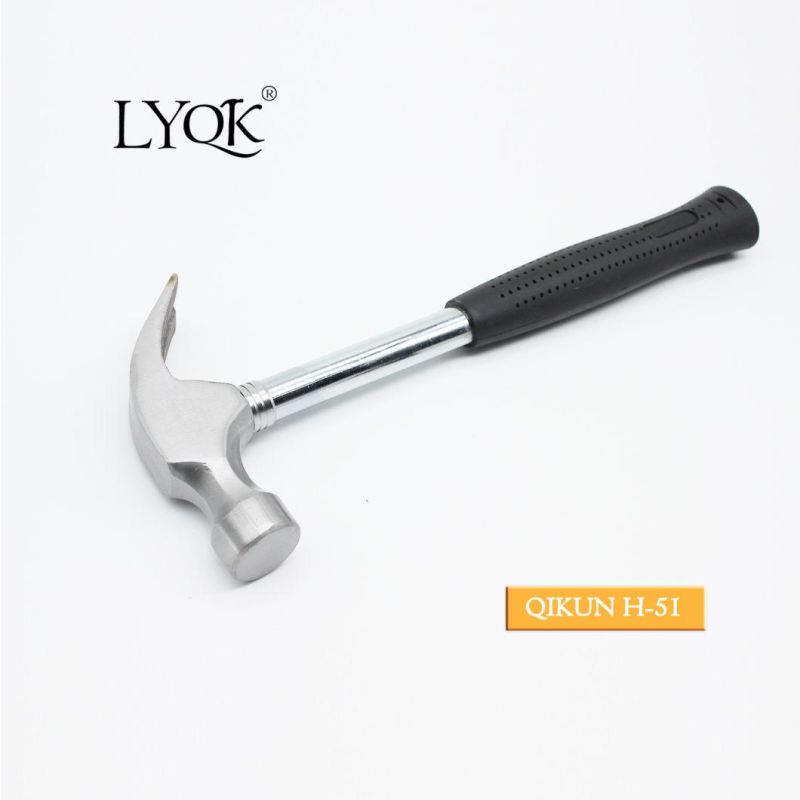 H-51 Construction Hardware Hand Tools Plastic Coated Handle German Type Claw Hammer