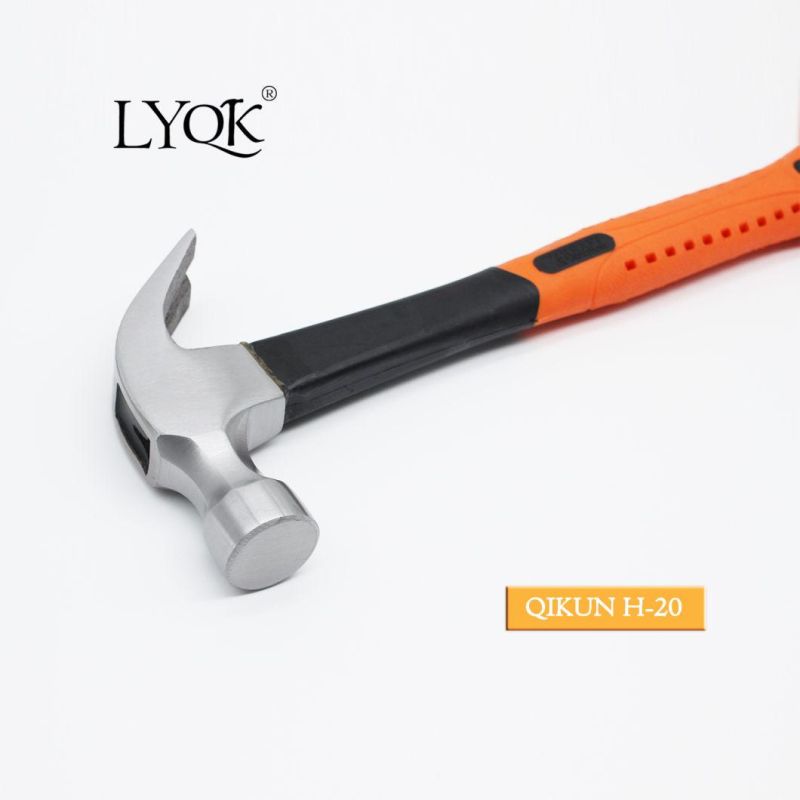 H-20 Construction Hardware Hand Tools Fiberglass Handle German Type Claw Hammer