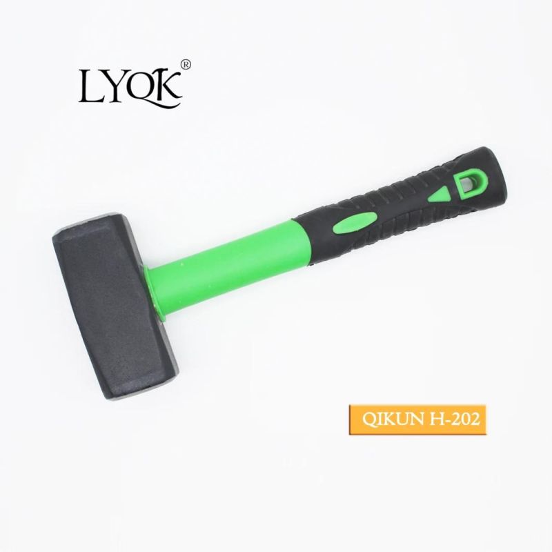 H-202 Construction Hardware Hand Tools Plastic Coated Handle German Type Stoning Stone Hammer