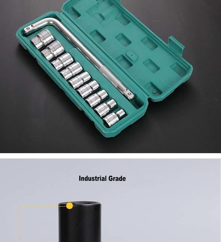 Pneumatic Extended Hexagonal 10-Piece Socket Wrench