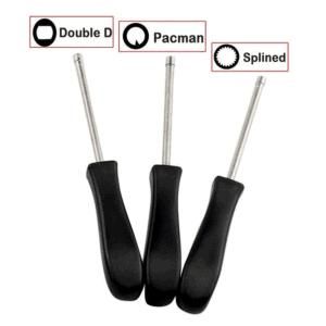 3PCS Splined Double D Pacman Carburetor Screwdriver Adjustment Service Tool Kit