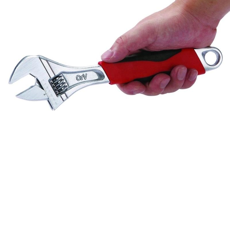 Best Selling Adjustable Spanner with 2-Color Rubber Handle Adjustable Wrench