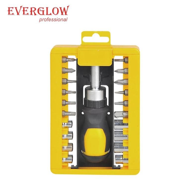 21PC Stubby Ratchet Screwdriver Set