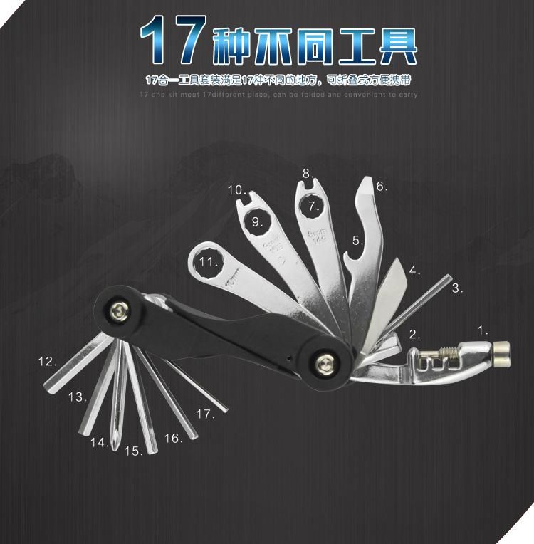 OEM 17-in-1 Multi Function Pocket Tool for Bicycle Repair