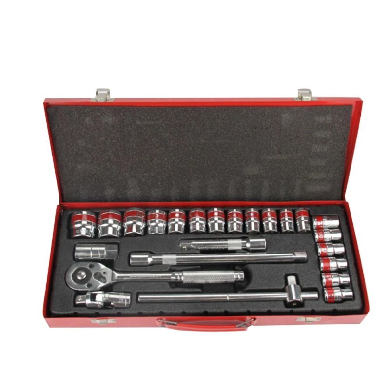 24 PC Ratchet Socket Wrench Set 1/2 Driver Spanner Tool Set for Car Repair