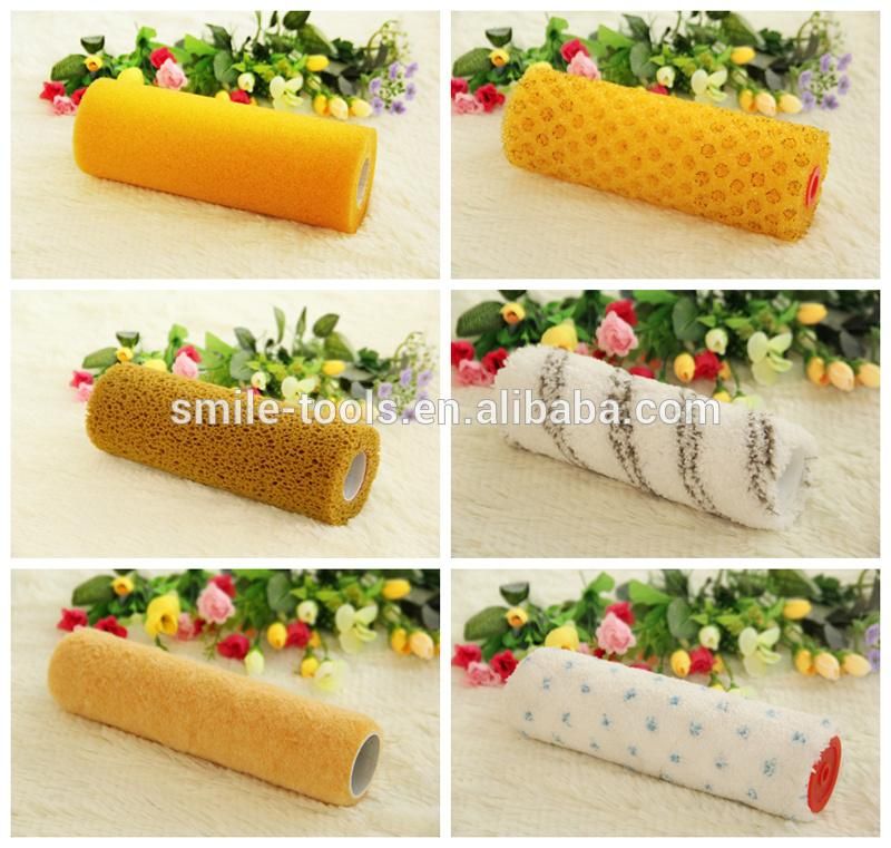 Wall Paint Roller with Plastic Handle Room Decoration Paint Roller Brush