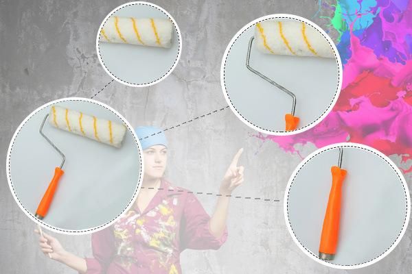 China Wholesale Sponge Paint Roller Brush with Plastic Metal Handle