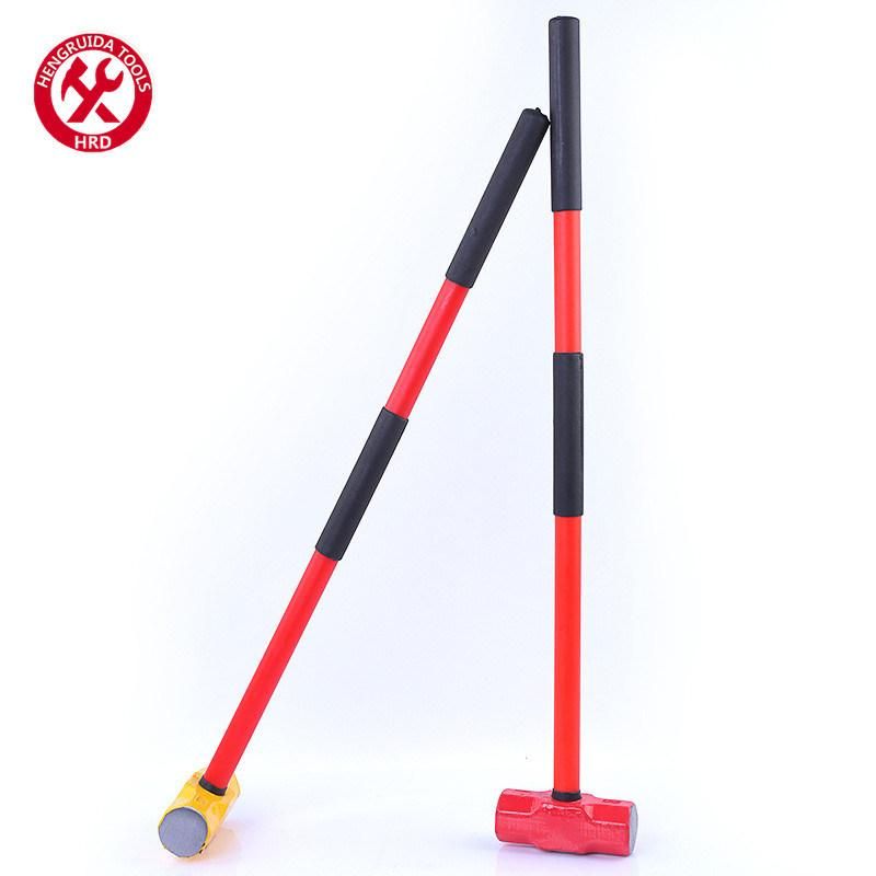 Sledge Hammer with Long Fiberglass Handle TPR Handle