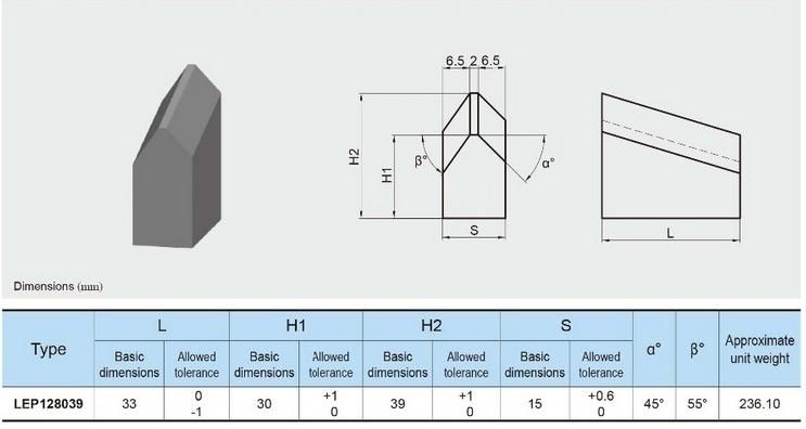 Tungsten Carbide Tunnel Boring Tips for Tunnel Boring Machine Tools