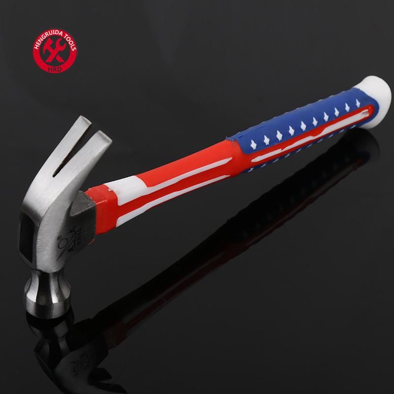 Claw Hammer with USA Flag Handle Polished Drop Forged