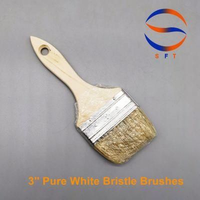 China Manufacturer Pure White Pure Pig Hair Brushes Chip Brushes