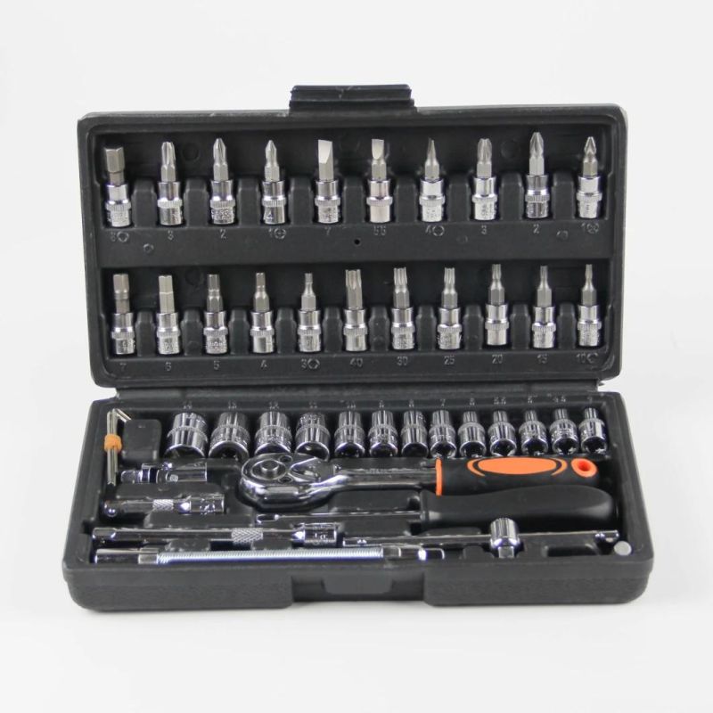 46PCS Combination Wrench Socket Hand Tools Repair Tools Set