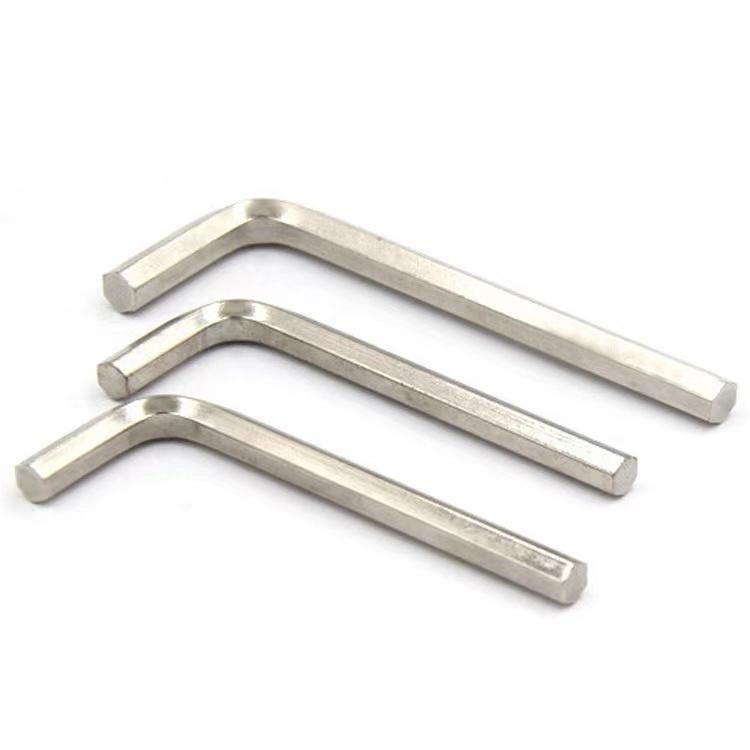 Made in China Nickel Plated L Shaped Hex Allen Key with Flat Point