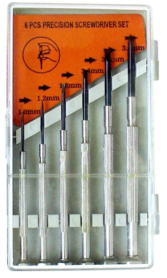 Precision Screwdrivers 6PCS Set in Plastic Box