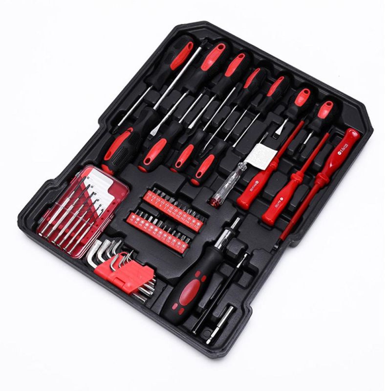 Hardware Tool Set 187 Pieces Aluminum Trolley Case Portable on-Board Multi-Functional Toolbox Combination Set