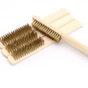 Rust Cleaning Wooden Handle Steel Wire Brush