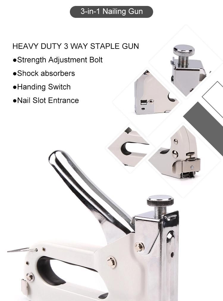 Heavy-Duty Aluminum Cheap Upholstery Staple Gun Stapler/Brad Nailer