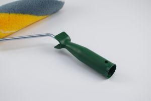 Dark Green Handle Yellow Black and White Wide Stripe Roller Brush Hardware Tool