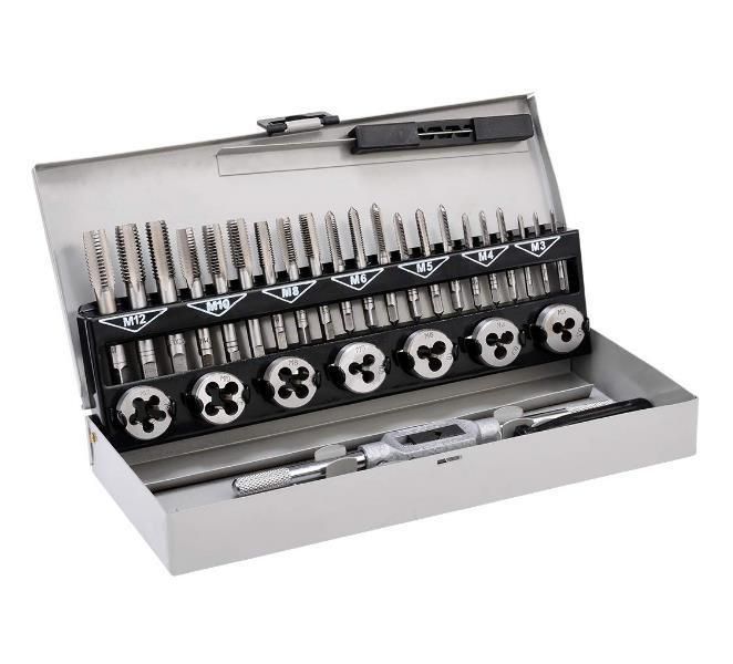 Tap and Die Set Metric Combination Garage Tool Kit