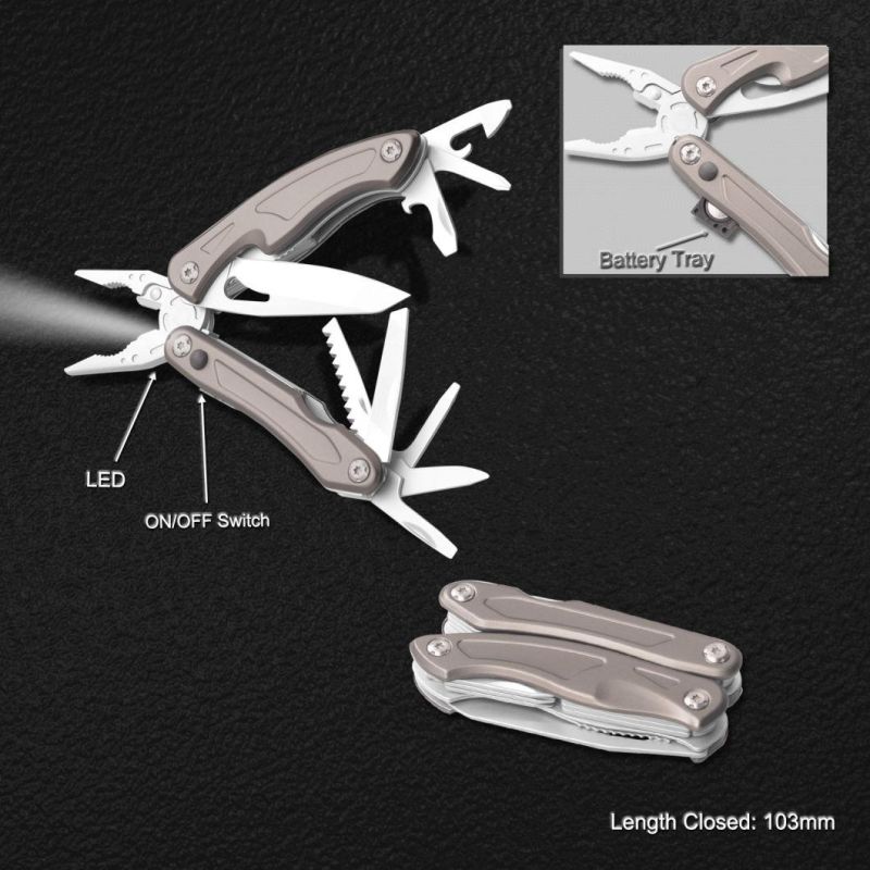 Top Quality Multitools with LED Flashlight (#8422AMF)