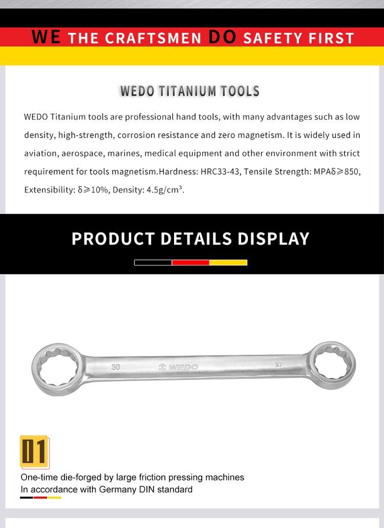 WEDO 100% Non-Magnetic Titanium Combination Wrench