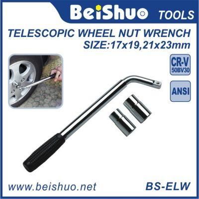 Anti-Slip Handle Extendable Wheel Brace Telescopic Nut Wrench