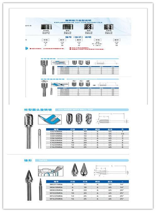 Double Cut Tungsten Carbide Rotary Burrs Tungsten Carbide Burrs