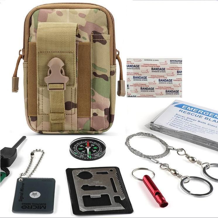 Sos Portable Outdoor Multi Tools Kit Bag Emergency Survival Kit