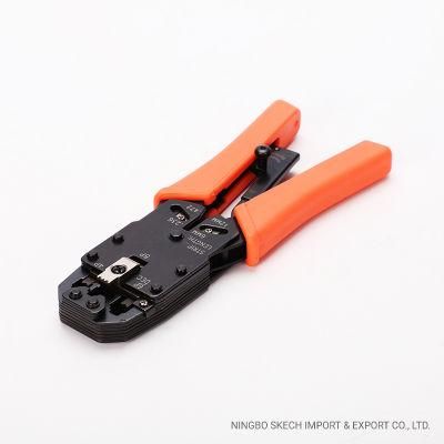 Cable Crimping Tool for RJ45/8p8c, Rj12/6p6c, Rj11/6p4c, Rj9/4p4c with Ratchet Cable Crimper