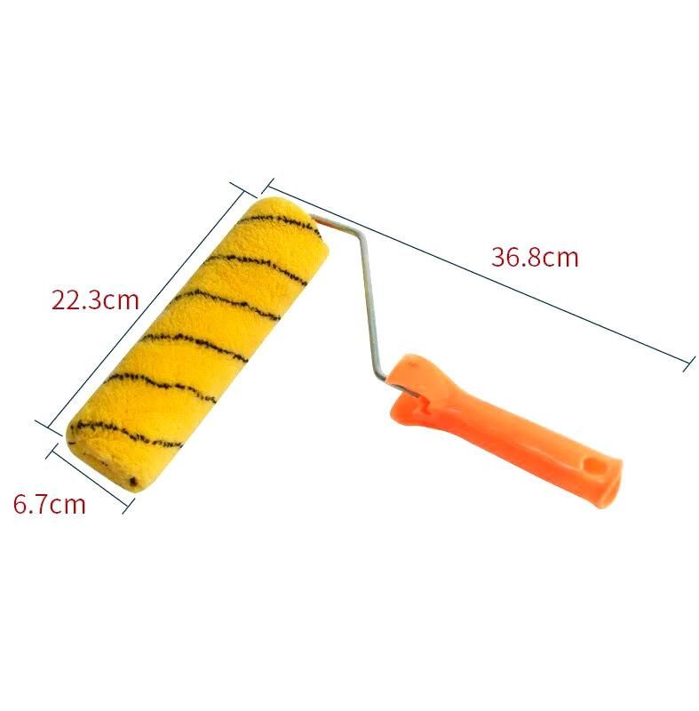 Yellow Stripe Acrylic Paint Roller Paint Brush Roller Brush