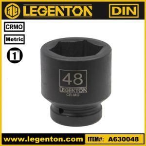 Cr-Mo 1 Inch Drive Standard 48mm Impact Socket Lifetime Warranty Legenton (A630048)