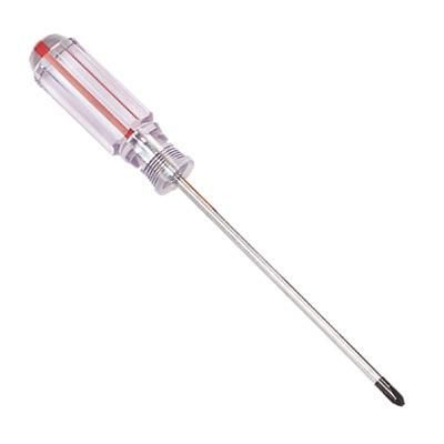 Hand Tools 0#*75mm Transparent Handle Cross/Phillips Head Screwdriver