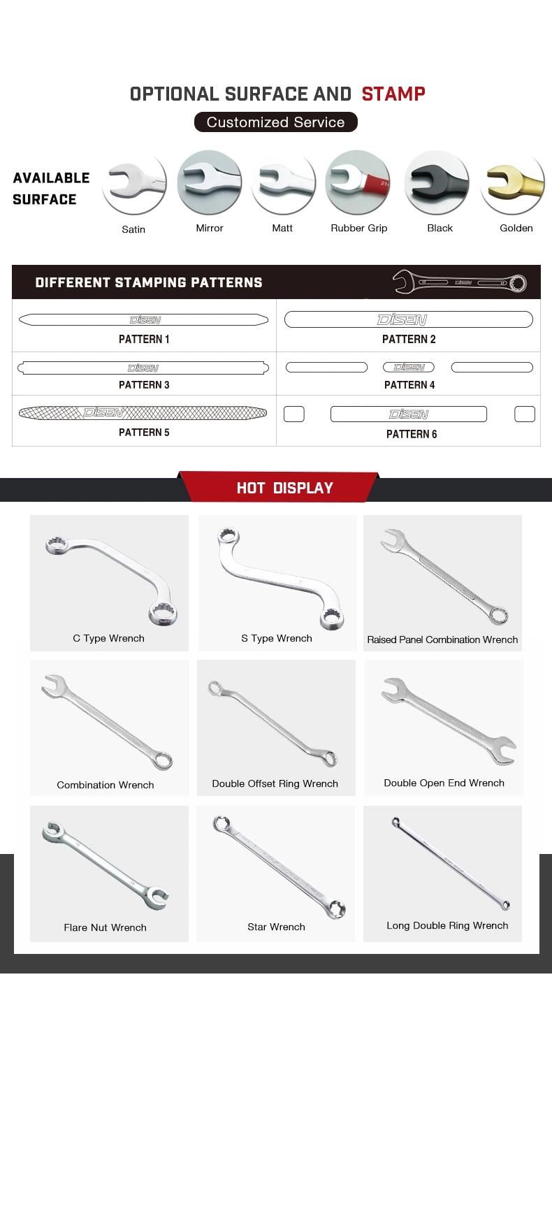 High Quality and Durable Mirror Polished Offset Ring Spanner