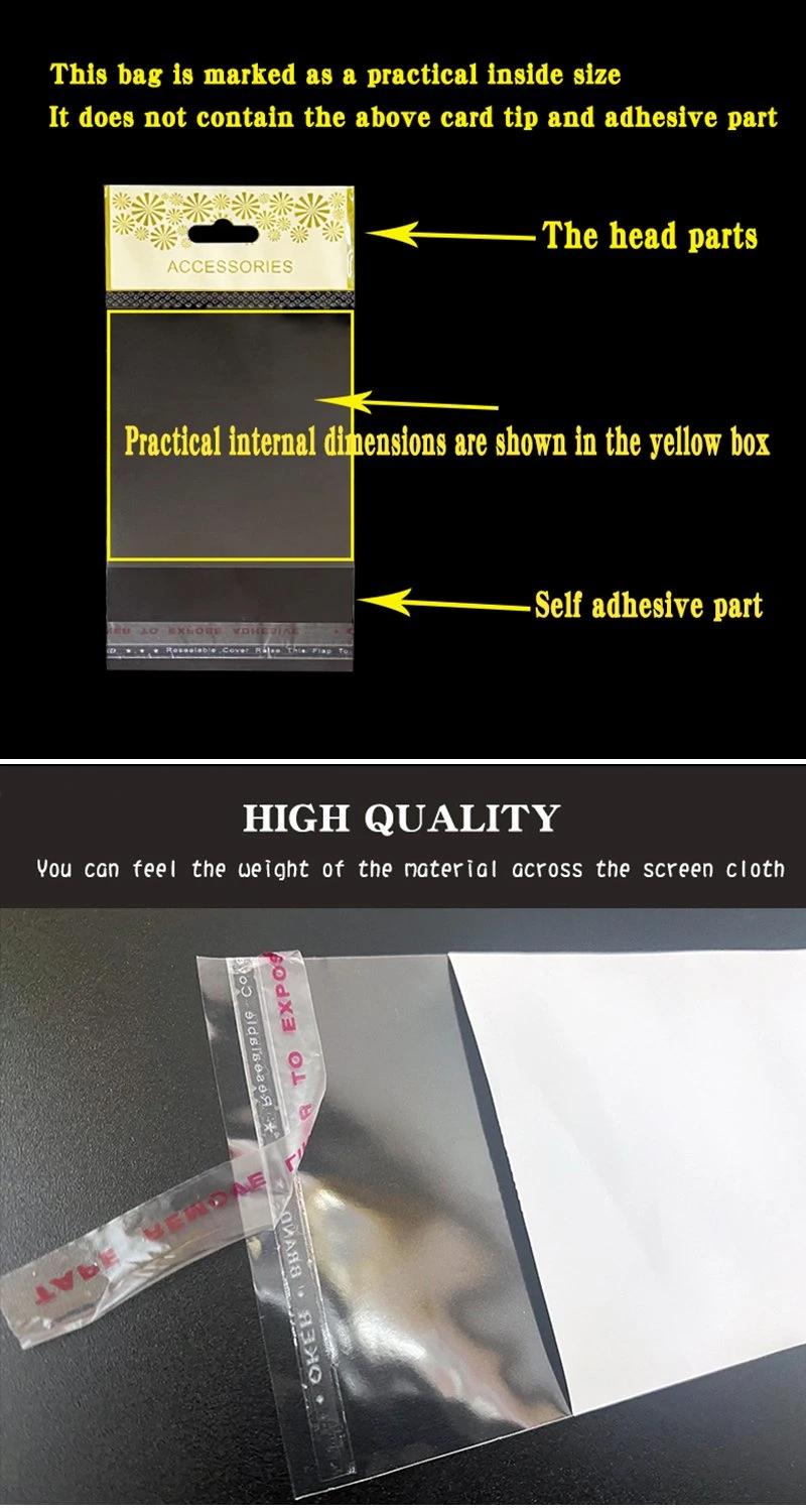 OPP Bag for Earrings with Self Adhesive Seal Tape