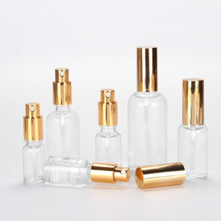 5ml 10ml 15ml 20ml 30ml 50ml 100ml Flint Serum Glass Pump Bottle for Cosmetic Packing