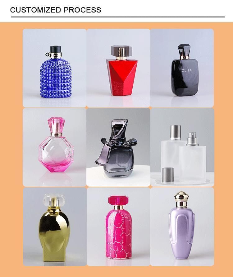 Wholesale Transparent/ Custom Glass Spray Perfume Bottles Cosmetic Packaging Clear Bottle OEM