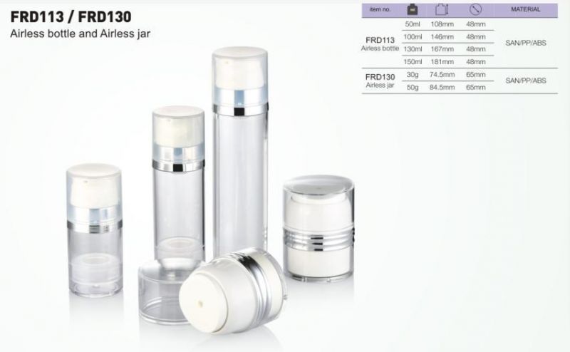 150ml 200ml 250ml Wholesale Luxury Gradient Color Airless Lotion Bottles with Silver Airless Pump Bottle