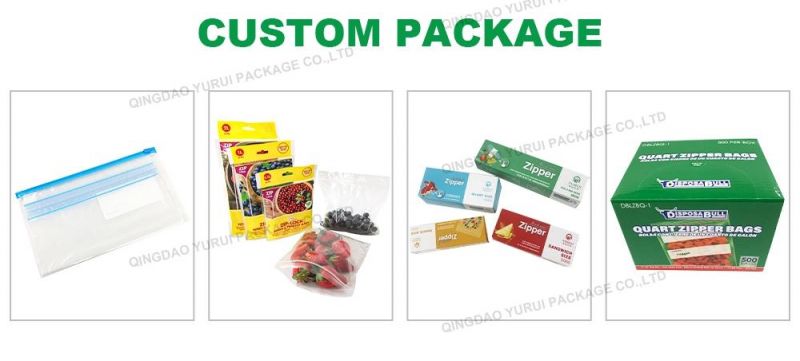 Custom Printed Smell Proof LDPE Plastic Freezer Food Storage Thick Slider Packaging Bags