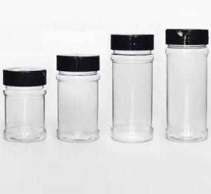 180ml 300ml 360ml 500ml Pet Spice Jars Empty Bottles W/ Black Pour and Shaker Lids 8oz 250ml Seasoning Spice Condiment Jar