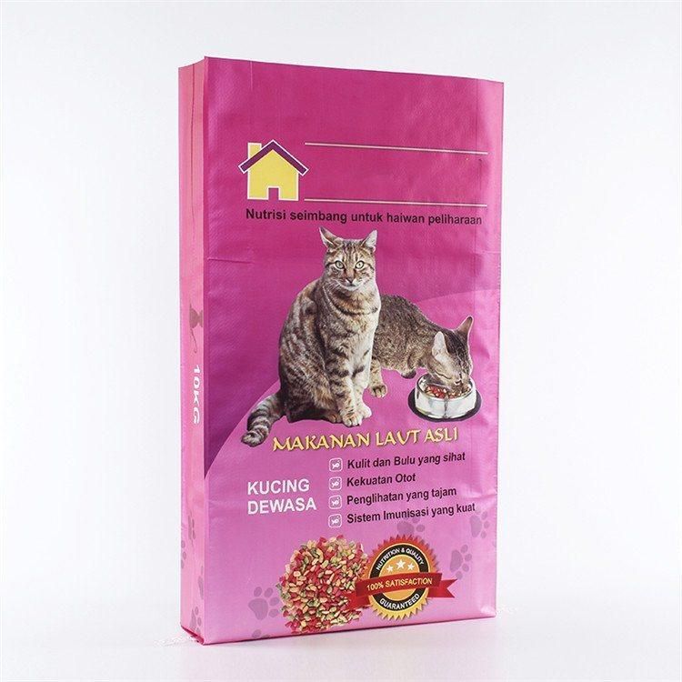 Carry Handle Packaging Bag for Cat Litter Natural/Animal Feed/Pet Food Strong Plastic Bag