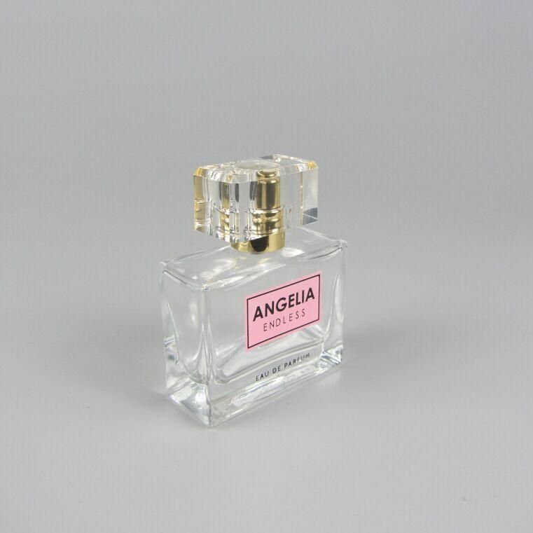 Empty Clear Rectangle Glass Perfume Oil Spray Bottle 30ml