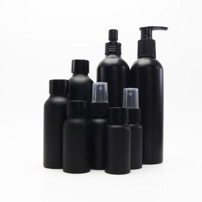 100ml 150ml 200ml 250ml Black Refillable Aluminum Bottle with Pump Sprayer