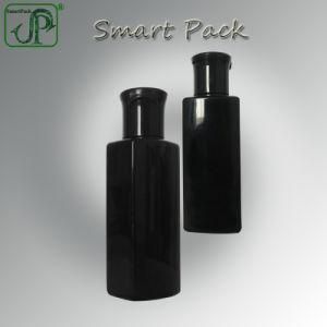 Black 120ml Plastic Empty Bottle with Flip Caps